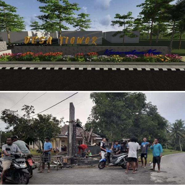 Pembangunan Icon Desa Tiowor tahun